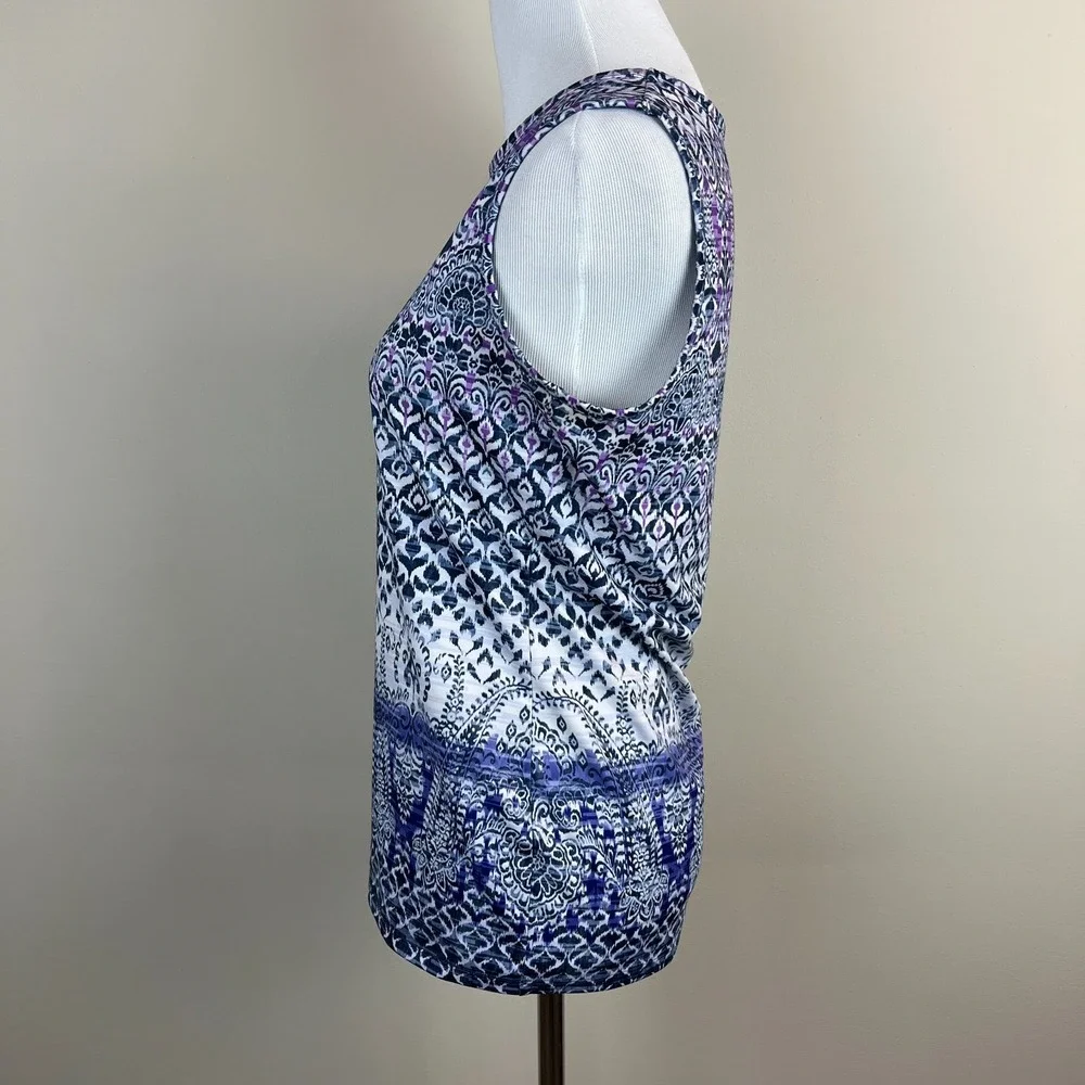 Athleta Printed Muscle Up Tank Top Womens Small Athleisure‎ Yoga Casual Jersey S